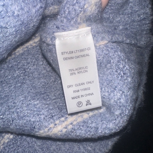 Womens Vernacular Oatmeal Striped Sweater - Picture 5 of 7